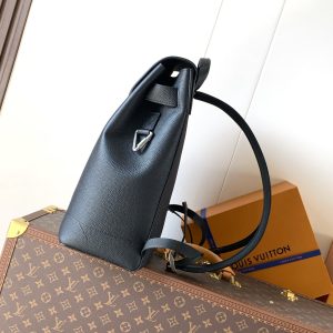 Alternative view of - LTouch cowhide leather - Cowhide leather trim - Metal hardware - Front pocket - Hook closure - Main compartment with lockable closure - Zippered interior pocket - Shoulder strap: Non-removable, adjustable - Handle: Single handle - Made in France, Spain, Italy, or the USA